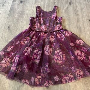 Girl’s Pink/Purple Glitter Tulle Dress Size 10/12